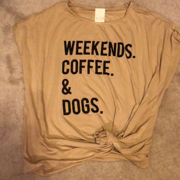 SMALL LEFT‼️ 🐾 Weekends. Coffee. & Dogs. t shirt - Picture 6 of 8